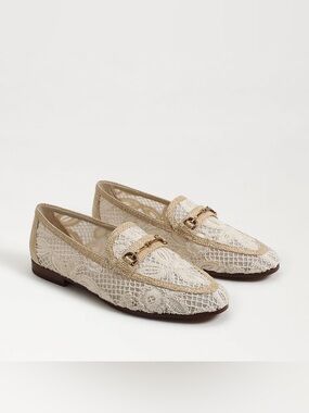 Sam Edelman The Loraine Mesh Bit Loafer with beige lace detail